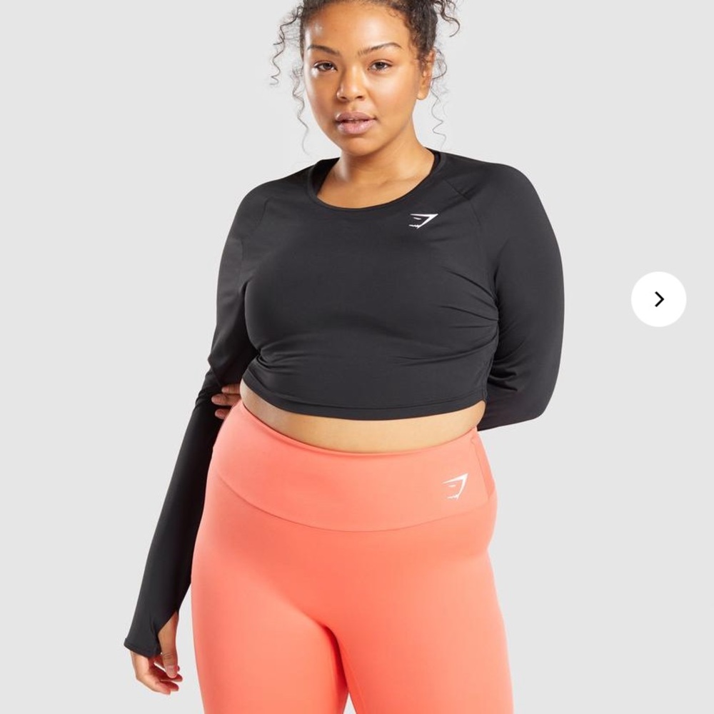 Gym shark women’s long sleeve crop-top black